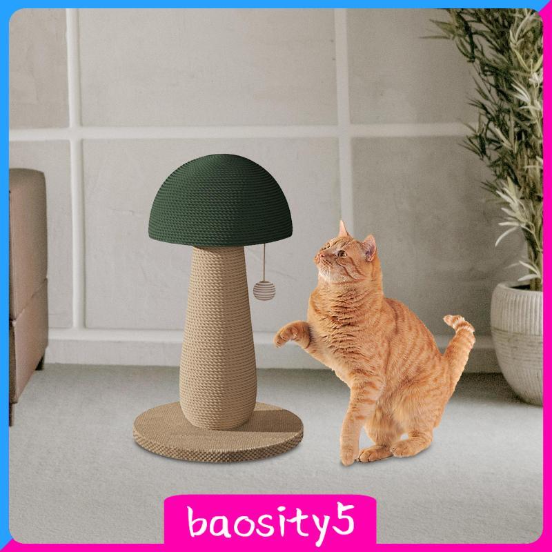 [Baosity5] Cat Scratch Post Cat Interactive Toy with Ball Grind Claw Sisal Scratch Post mushroom