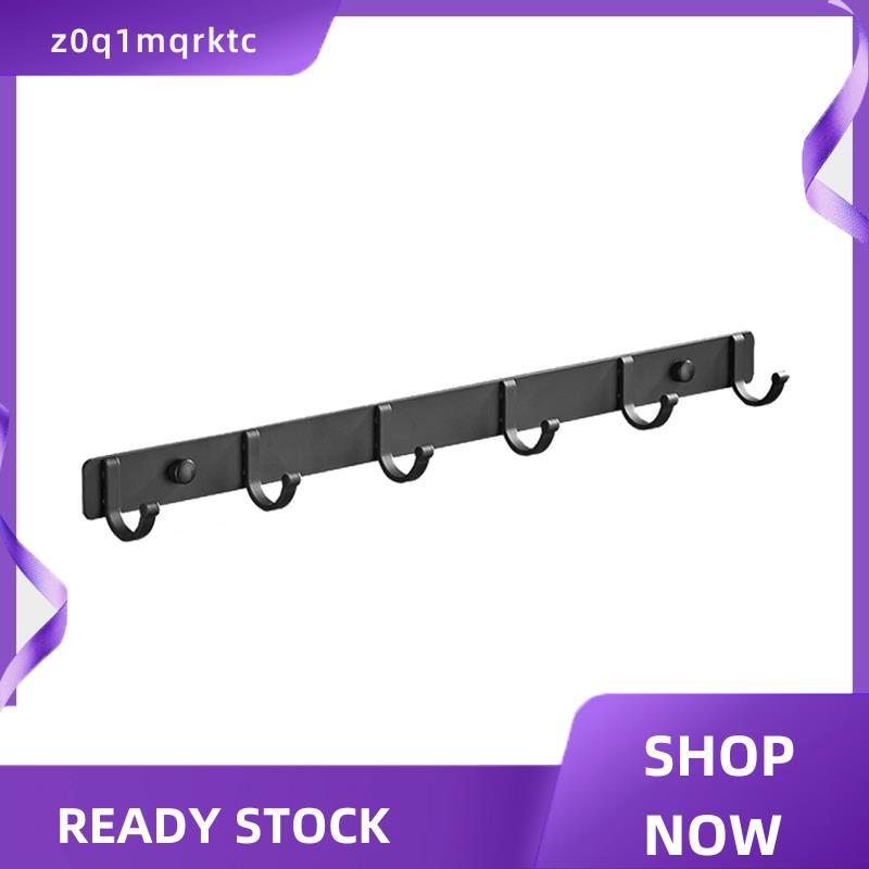 z0q1mqrktc 2 ชิ้น Hook Kitchen Punch-Free Hook Nordic Black Space Aluminium ตะขอเดี่ยว Simple Coat H