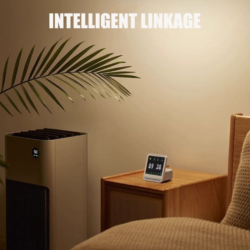 RUN Virtual Air Pollution Monitor พร้อมแผงหน้าจอ USB ชาร์จ Monitor เหมาะสําหรับ Home Office School A