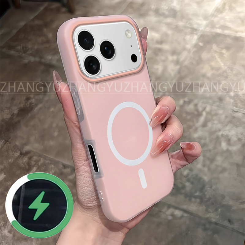 เหมาะสําหรับ iphone 17 PRO เคสโทรศัพท์แม่เหล็กกันกระแทกใหม่ เคสโทรศัพท์แหวนชาร์จไร้สาย GD02