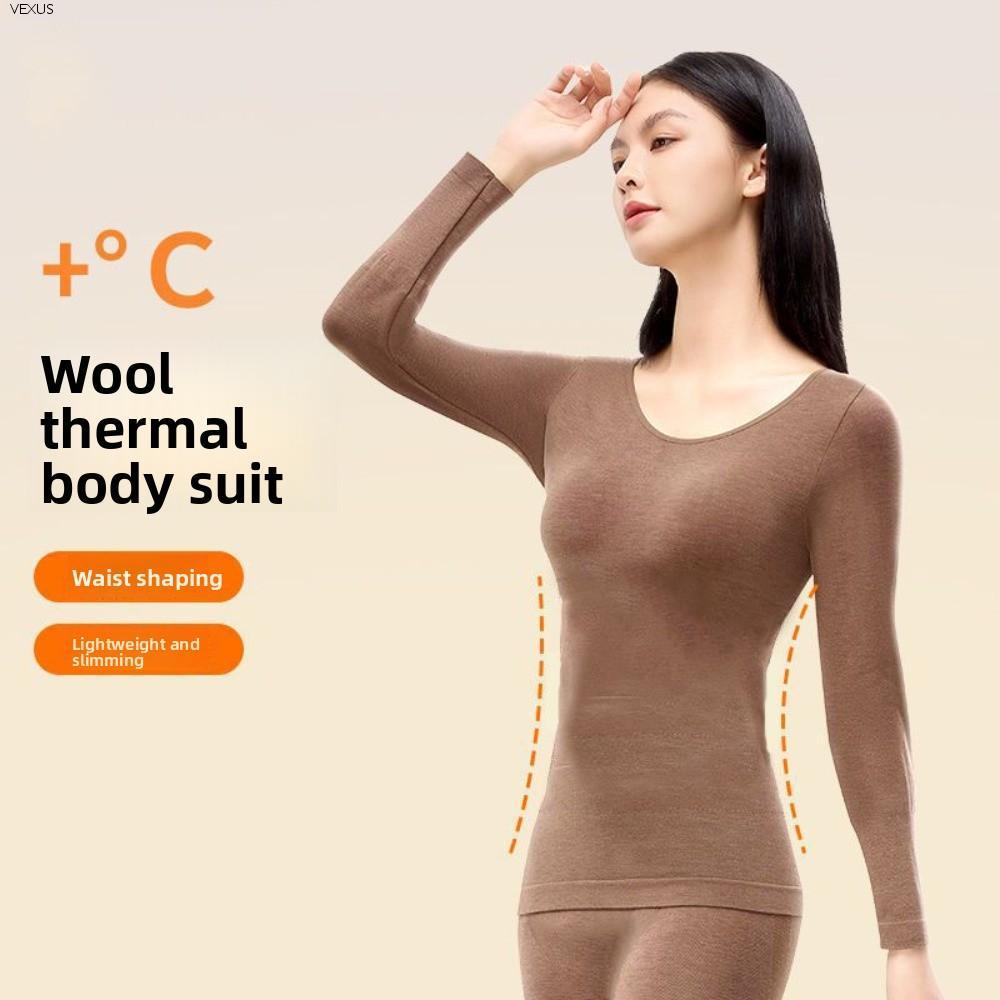 Vxus ชุดชั้นในสำหรับผู้หญิง แบบเสื้อกางเกง วงคอดีไซน์ต่ำ สวมใส่ง่ายและสบาย มีให้เลือกหลายสี