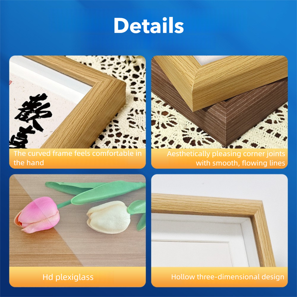 กรอบรูปไม้นอร์ดิก 6/7/8/10 นิ้ว A4 A3 | โต๊ะหรูหราเรียบง่ายและแขวนผนัง DIY สร้างแรงบันดาลใจตกแต่งบ้าน ราคา ถูกที่สุด ดีลบีเคเค แกลเลอรีภาพที่ 2