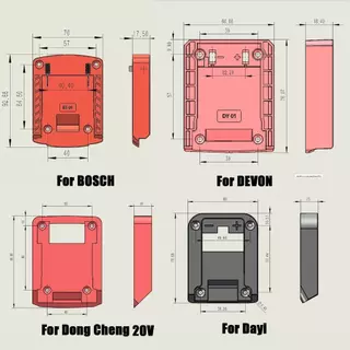 จัดส่งจากประเทศไทย อะแดปเตอร์ DIYADVA, ขั้วต่อแบตเตอรี่ ABS ทนทาน, ฐานยึดแบบพกพาสําหรับ Makita/DeWalt/WORX/Milaukee 18V แบตเตอรี่ลิเธียม
