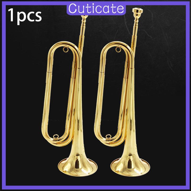 [CUTICATE] Solid Copper Bugle Cavalry ทรัมเป็ต Bugle ทองเหลืองเป่า Bugle สําหรับ Cavalry เริ่มต้น