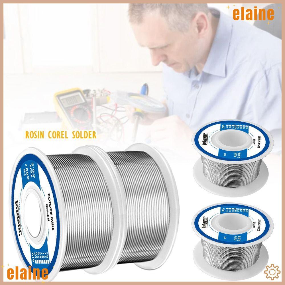 ELAINE Corel Solder, Low-melting FLUX 2.0% ลวดเชื่อมอุณหภูมิต่ํา,ทนทานไม่มีสะอาด 20g 50g 100g 0.8 1.