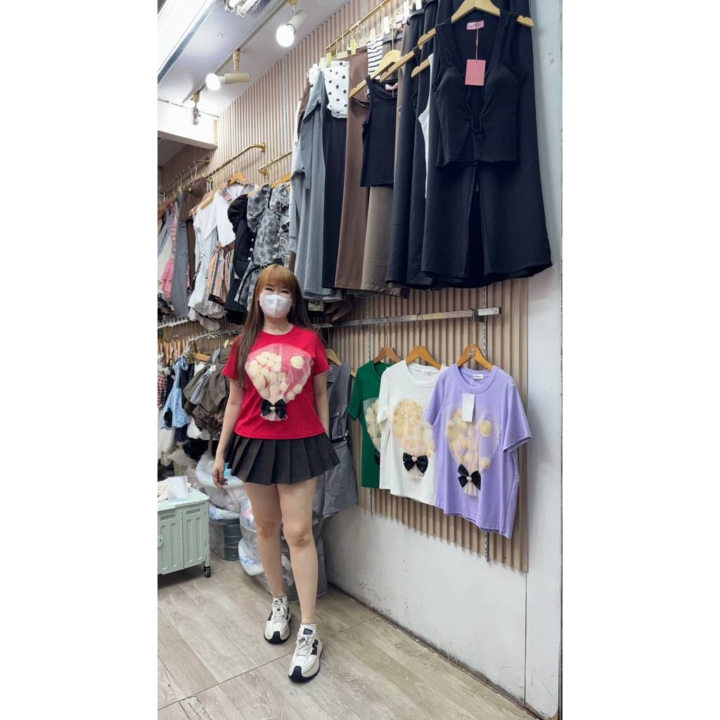 เสื้อลายดอกไม้ผู้หญิงนําเข้า BKK TW-3156