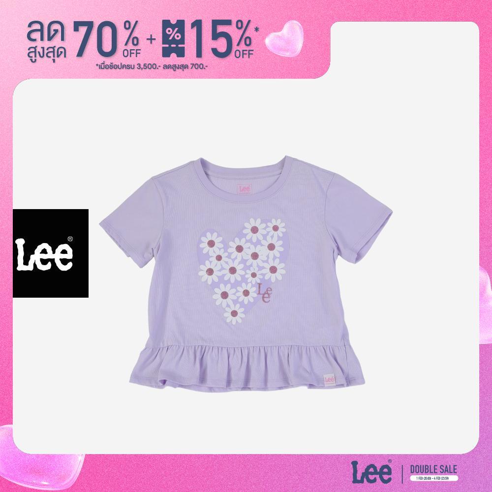 LEE KIDS เสื้อยืดแขนสั้นเด็กผู้หญิง คอลเลคชั่น Little Pink ทรง Regular LK S525GTSSN16 สีม่วง