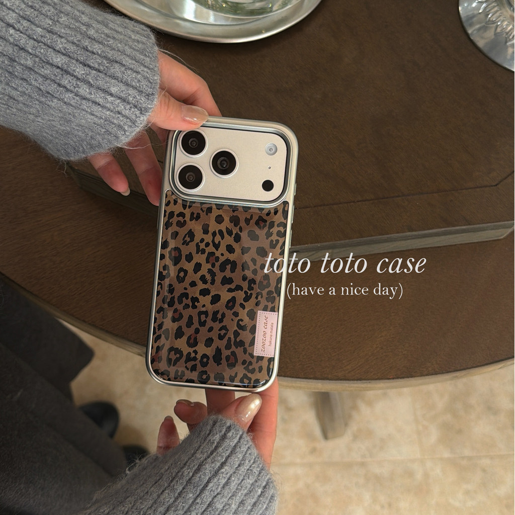 สีน้ําตาลเสือดาวพิมพ์เคสโทรศัพท์ Anti-Fall สําหรับ iPhone 17 Promax 16 Promax 15 Promax 11 12 13 14plus 15plus 16e 16plus 15pro 17pro 17air
