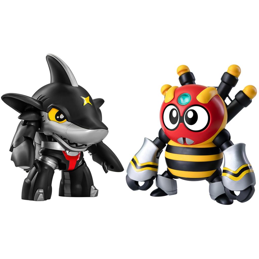 Wave Tachibana Neko Kogyo QOSMOS Series Bee Robo Kabutack Sharkler & Spydon Set, Non-Scale, Approxim