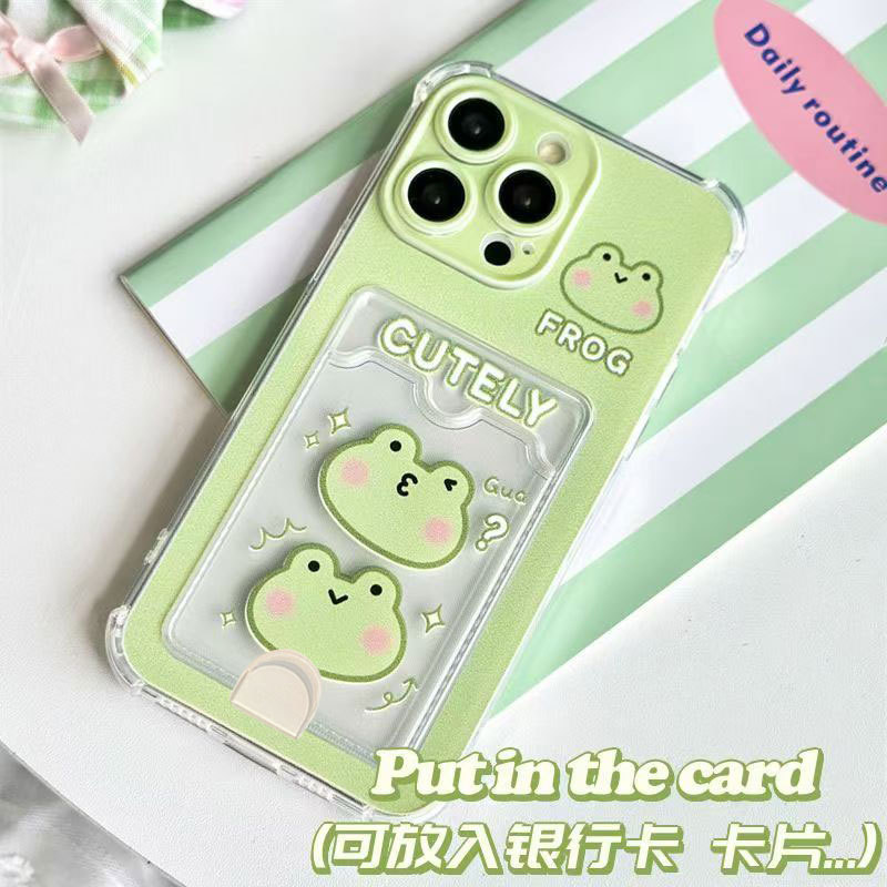 KB| เคสสำหรับ Samsung Galaxy J7 Prime S20 S21 S22 S23 S24 FE S25 S26 Plus Ultra S21+ S22+ S23+ S24+ S25+ S26+ สีเขียวการ์ดกบน่ารัก ที่วางโทรศัพท์แบบนิ่ม ราคา ถูกที่สุด ดีลบีเคเค