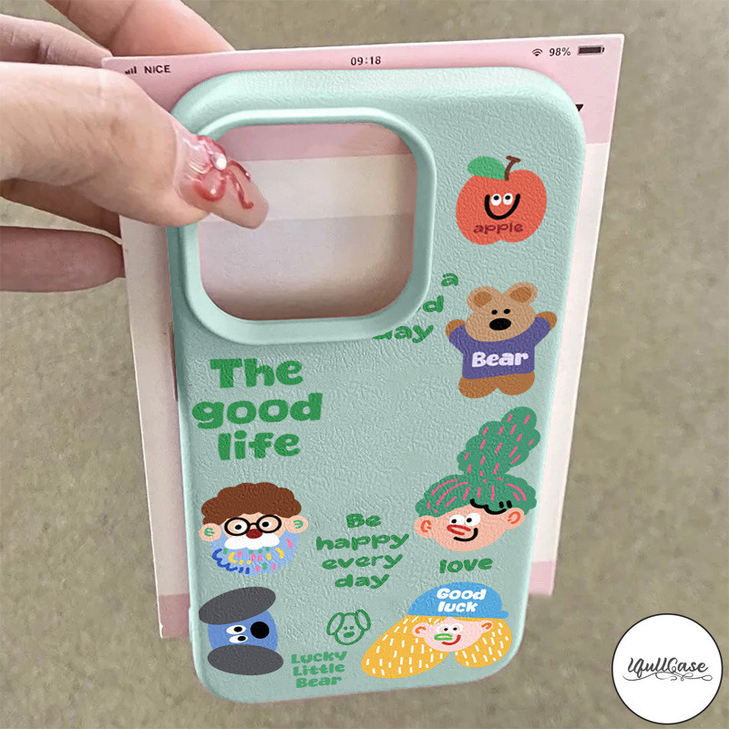เคสไอโฟน16 17 เคสหนังการ์ตูนสไตล์ญี่ปุ่น สำหรับ IPhone 13 17 16 Air 15 11 12 14 Pro Max XR X XS Max 7 14 16 8 15 Plus