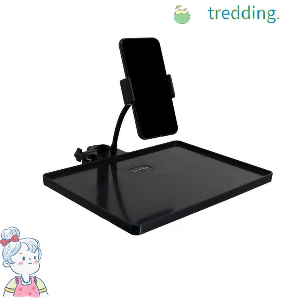 TREDDING491 ถาดขาตั้งไมโครโฟน, ที่วางถาดพลาสติกแบบหนีบปรับได้, ถาดการ์ดเสียงสีดําสากล สตรีมมิ่งสด