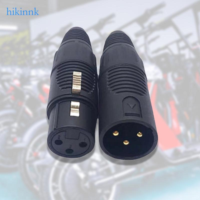 HIKI Wearproof 3Pin XLR Connector 3 Pin ชายหญิงแจ็คปลั๊กสําหรับสาย E-bike