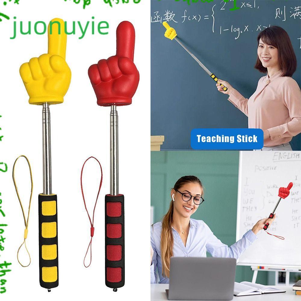 JUONUYIE ไม้อ่านหนังสือนิ้วมือ, Telescopic Rod Finger Design ไม้การสอน, Professional สแตนเลสไวท์บอร์ด Hand Pointer นักเรียน