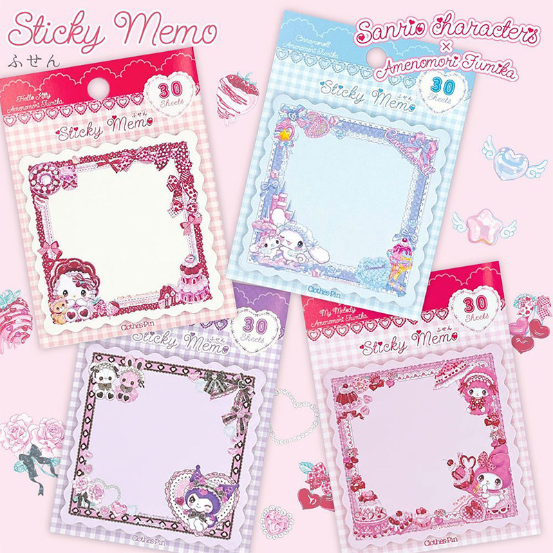 ญี่ปุ่น -pin24 Sanrio Kuromi Pacha Dog Melody Limited Pay Note Sticky Note
