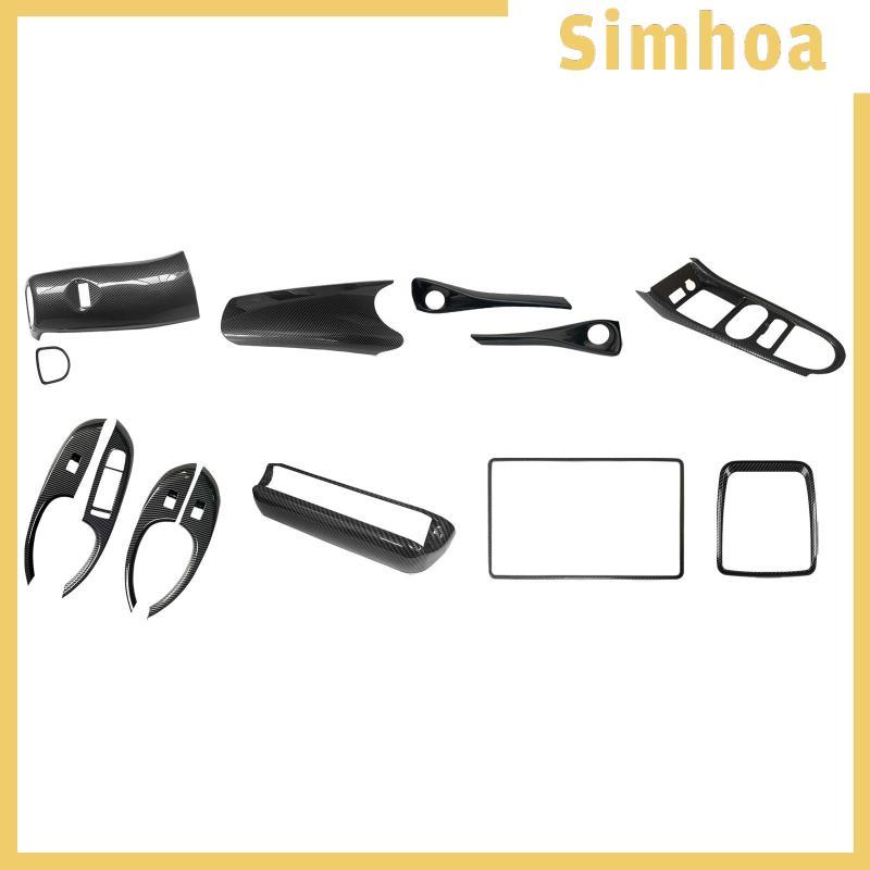 [SIMHOA] ฝาครอบตัดแผงคอนโซลกลางติดตั้งง่ายอุปกรณ์ป้องกันฝุ่นในรถยนต์สไตล์คาร์บอนไฟเบอร์สําหรับ Byd Dolphins เปลี่ยนชิ้นส่วน