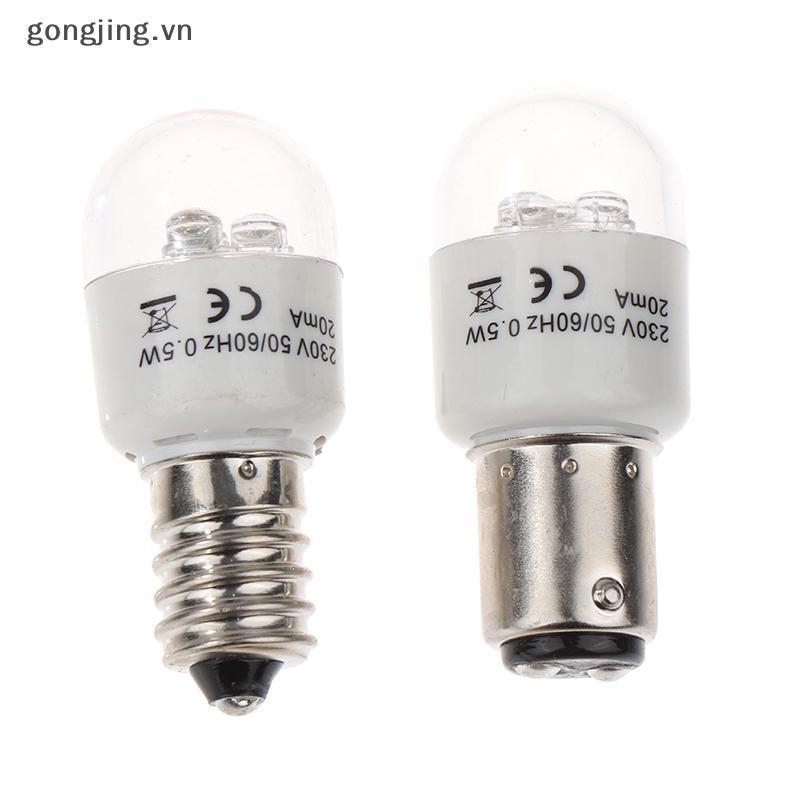 Gongjing 1pce เย็บหลอดไฟ LED BA15D/E14 แสงส่องสว่าง 0.5W AC 190-250W โคมไฟจักรเย็บผ้าบ้าน VN