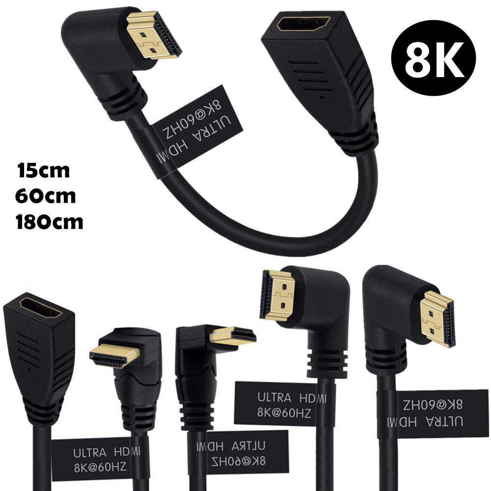 เวอร์ชัน 2.1 HDMI 4K120HZ/8K60HZ/7680X4320 สายเคเบิลอะแดปเตอร์ HD ขยายชายกับหญิง
