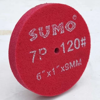 ลูกล้อใยสังเคราะห์ ลูกขัด สก็อตไบร์ท 6 นิ้ว เบอร์ 180/7P สีแดง ขัดตกแต่งผิว ขัดเรียบ ขัดลาย ขัดเงา