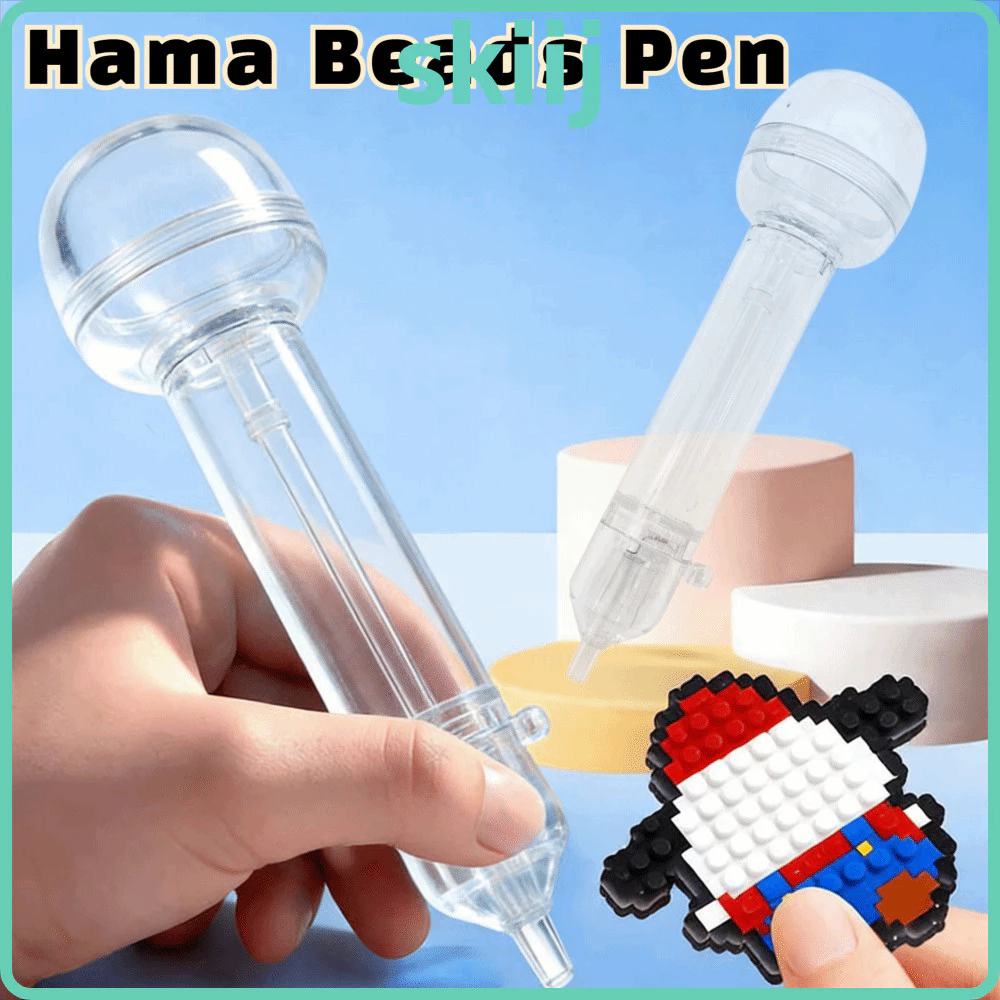 SKIIJ ลูกปัดตําแหน่งปากกา,อัตโนมัติกด Perler Hama ปากกาลูกปัด, Creative Crafts Maker 2.6 มม.เคล็ดลับ DIY ลูกปัดหัตถกรรมโครงการฟิวส์ลูกปัดปากกาเด็ก
