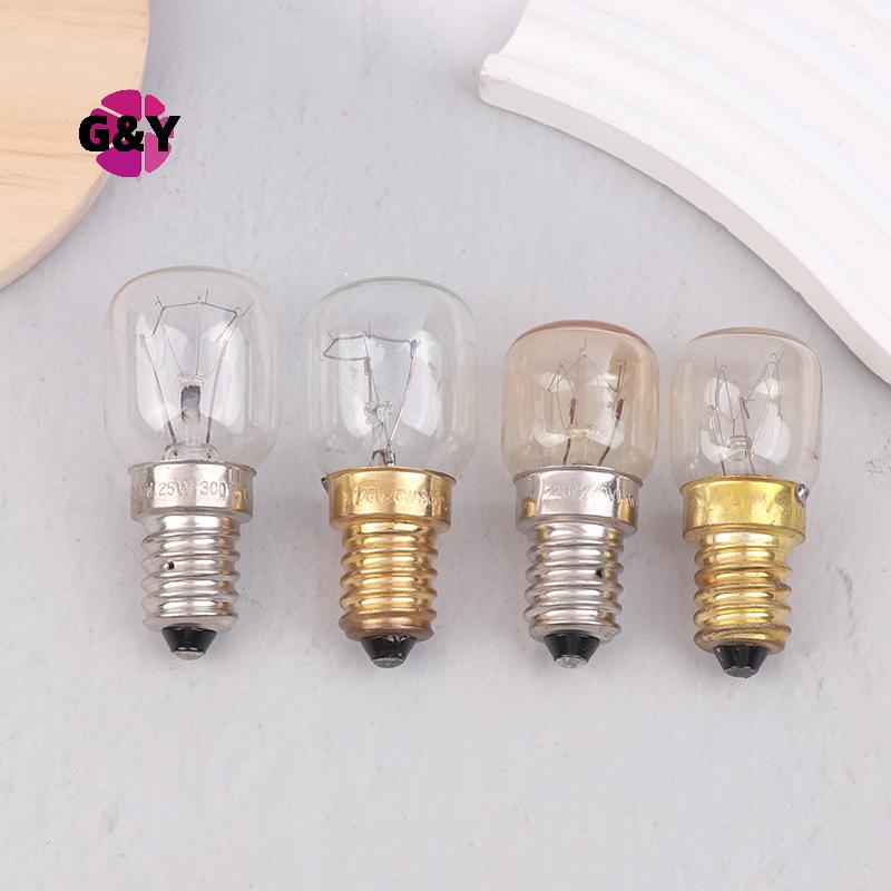 G&Y หลอดไฟอุณหภูมิสูง 120/220V 15W 25W E14 300 องศา T22 เตาอบไมโครเวฟหลอดไฟ Steamer หลอดไฟเกลือหลอดไ