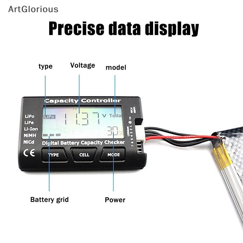 Art 7 แบตเตอรี่ดิจิตอลความจุ Cheer Controller RC Cellmeter เครื่องทดสอบแรงดันไฟฟ้าสําหรับ LiPo Life 