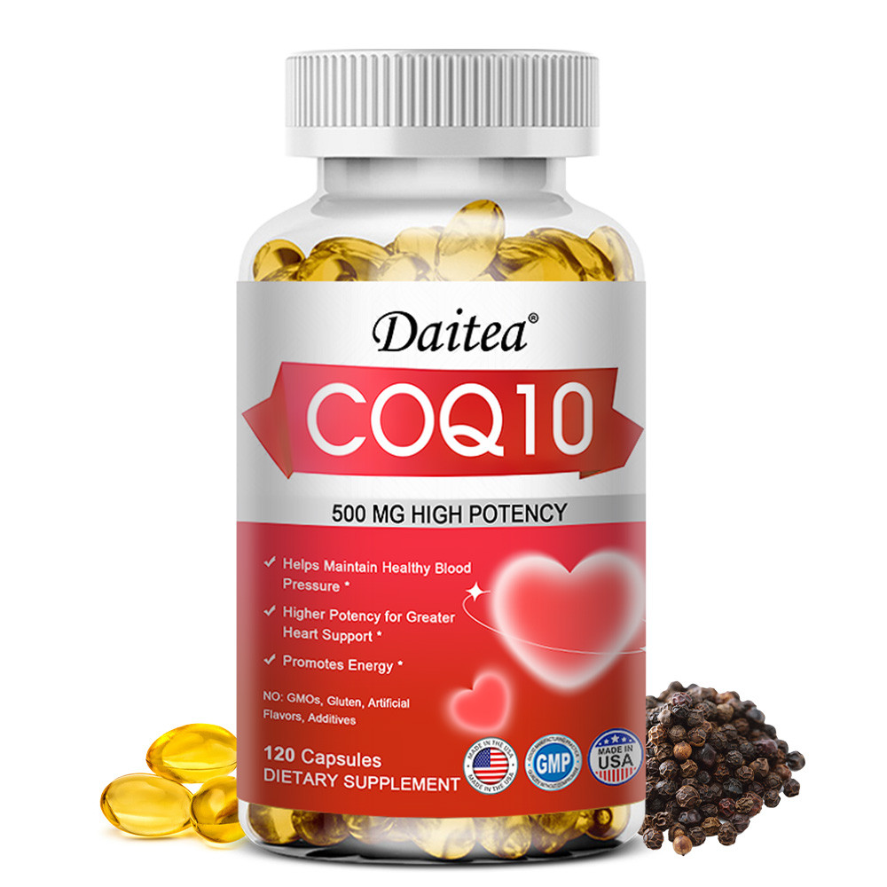 Daitea Coenzyme Q10 Dietary Capsules เสริมธาตุเหล็ก รักษาสุขภาพช่องปากและเหงือก และรองรับสุขภาพหลอดเลือด