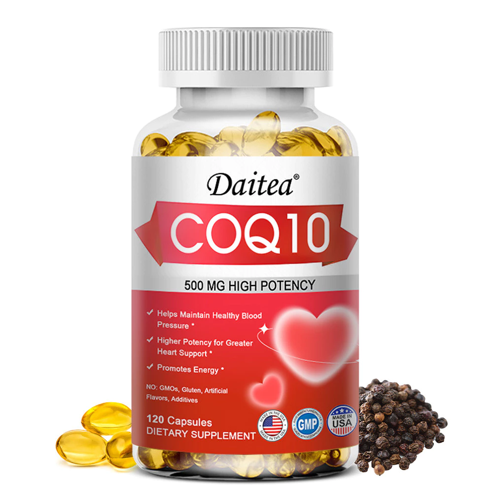 Daitea Coenzyme Q10 Dietary Capsules เสริมธาตุเหล็ก รักษาสุขภาพช่องปากและเหงือก และรองรับสุขภาพหลอดเลือด