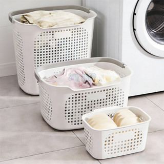 ที่เก็บของขนาดใหญ่ ตะกร้าผ้าทรงเหลี่ยมจัดเก็บเสื้อผ้า ห้องน้…