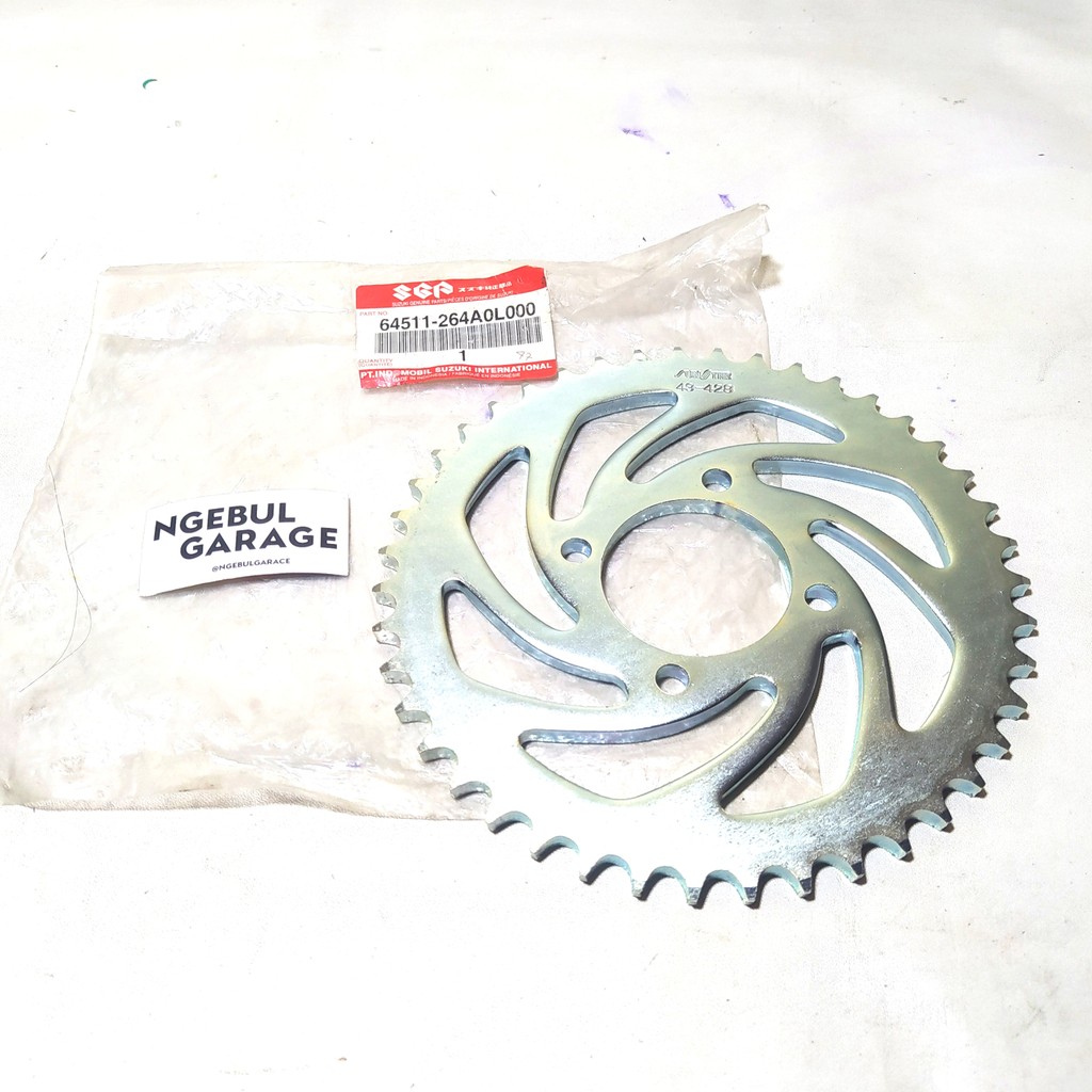 เกียร์หลัง SATRIA 120 SR RU Hiu 2-STOKE 428 43T SUZUKI ORIGINAL JAPAN 645911 264A0L000