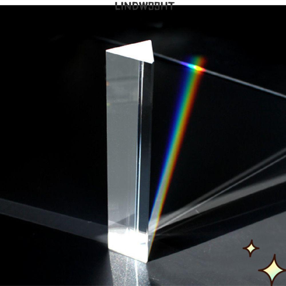 LINDW99HT Triple Prism อุปกรณ์การทดลองทางแสง Rainbow Prism Rainbow Photo Props กายภาพบําบัดปริซึม