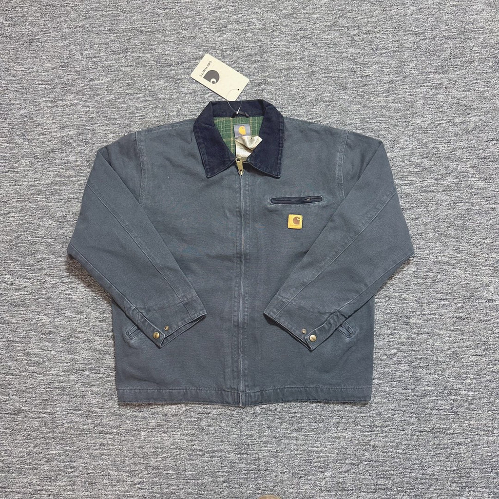 I0TR Carhartt Detroit washed work jacket, Japanese style J97Vintage distressed canvas