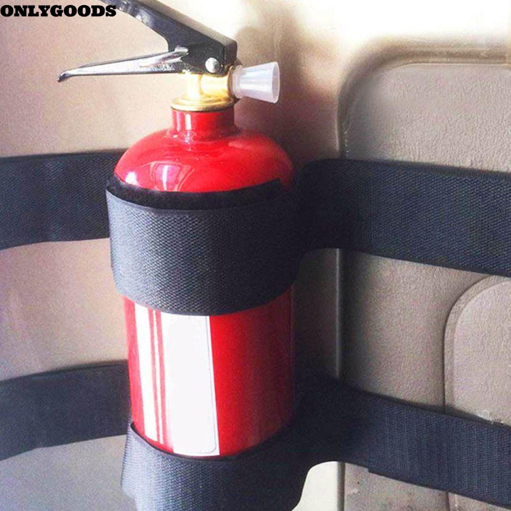 ONLYGOODS 5PCS Fire Extinguisher Holder Safety Deduct สีดํากระเป๋าท้ายรถ