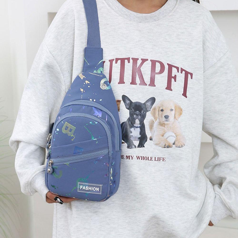 JOMATY กระเป๋าคาดหน้าอก, Fanny Pack กันน้ํากระเป๋าคาดเอว,ลําลองน้ําหนักเบา Multifuntional Hot Stamping ตัวอักษรกระเป๋าสะพายหน้าอก ราคา ถูกที่สุด ดีลบีเคเค แกลเลอรีภาพที่ 5