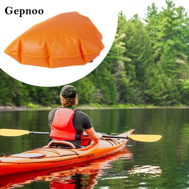 Gepnoo สีส้ม Inflatable Kayak กระเป๋าพองได้จาก PVC ใช้สำหรับการว่ายน้ำในสระและการเล่นน้ำ