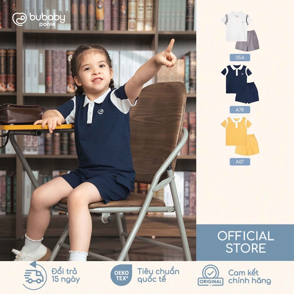 BU Baby Polo ชุดแขนสั้นคอปกสีเกาหลีน่ารัก | ชุดเด็กแรกเกิดแบบนุ่มคุณภาพสูงสําหรับเด็กชายและเด็กหญิง 