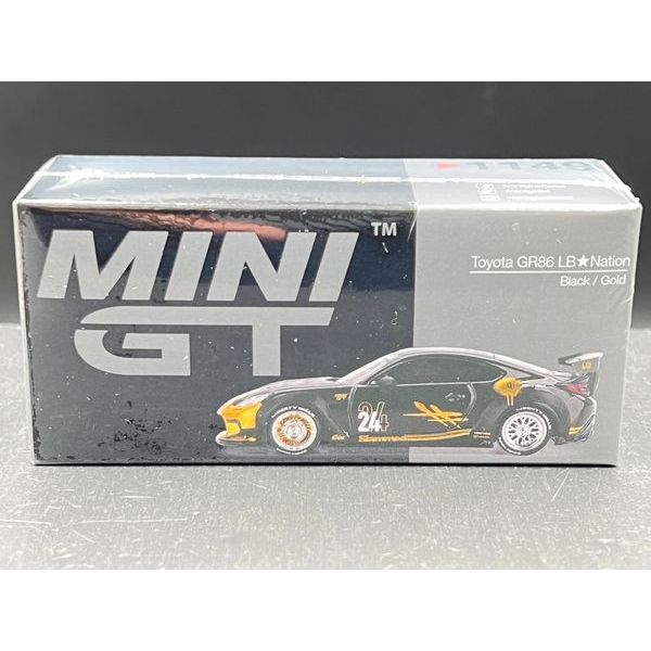 MINIGT Toyota GR86 LB?Nation Black / Gold