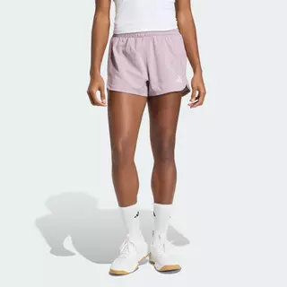 adidas Gym & Training กางเกงขาสั้นเอวสูงผ้าทอ Pacer Workout ผู้หญิง สีม่วง KD7329