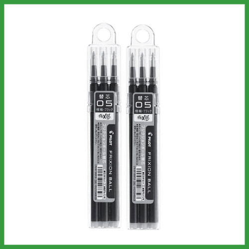 ปากกาเจลแท่งเปลี่ยน Pilot Friction 3 ชิ้น 0.5 มม. สีดำ LFBKRF30EF3B 2 ชิ้น