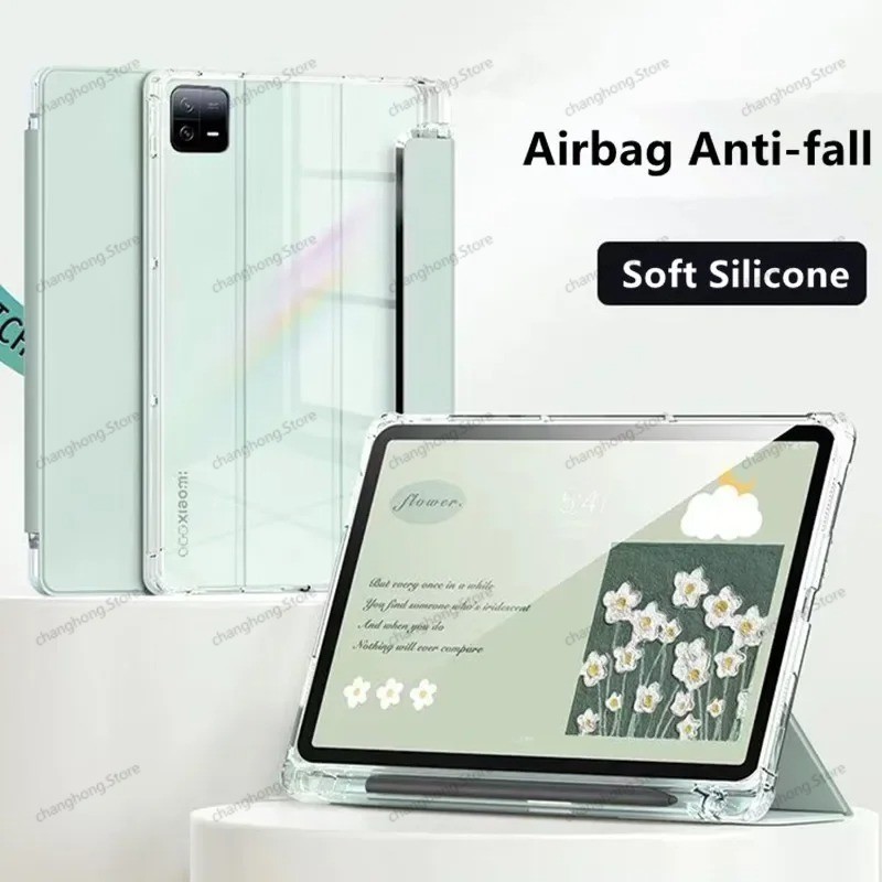 สําหรับLenovo Idea Tab Plus 12.1 กรณีTB361FU TB361ZUพร้อมผู้ถือปากกาPU Leaher TPUกลับแท็บเล็ตFunda Xiaoxin Pad 12.1 2025 กรณีTab K12 12.1 นิ้ว