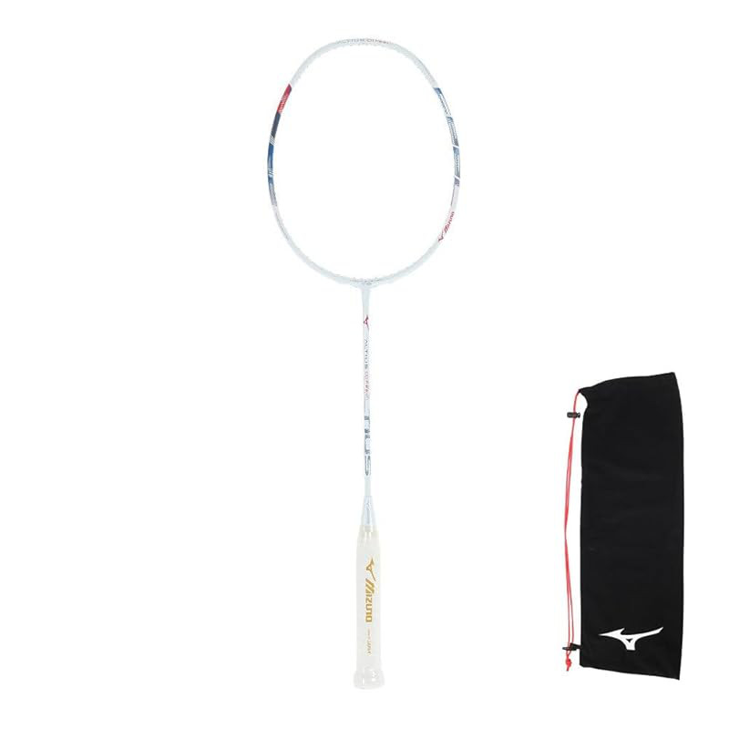 Mizuno Badminton Racket Altius 01 FEEL 73JTB20162 (White/Red, 3U5, Men's/Lady's)