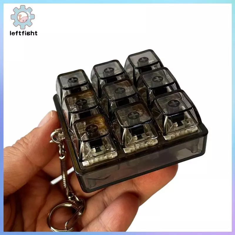 ซ้าย 4/9 คีย์คีย์บอร์ดแกนเครื่องทดสอบ LED คีย์บอร์ดของเล่นความเครียดบรรเทา DIY Fidget ปุ่ม Keycap Fidget พวงกุญแจของเล่นของขวัญ GHT