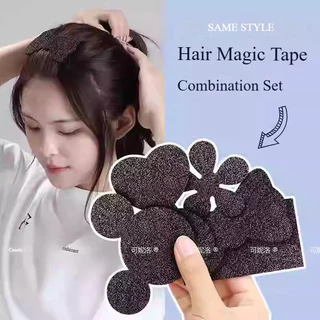 สติกเกอร์ตกแต่งผมสำหรับผู้หญิง แบบตีนตุ๊กแก สีดำ แพ็ค 4 ชิ้น