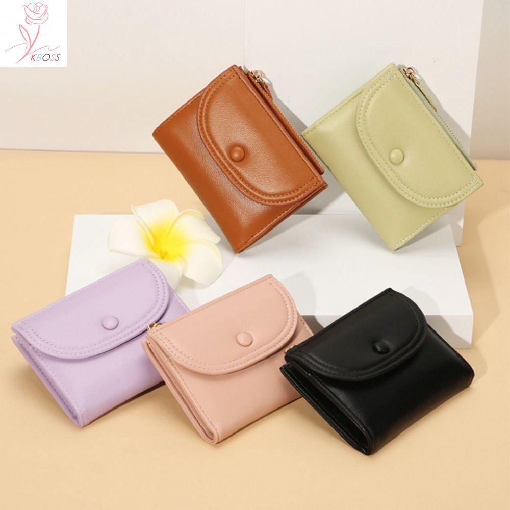 KBOSS Mini Wallet, Short Style Delicacy Women Wallet, Card Holder Colourful PU Zipper Cash Wallet Wo