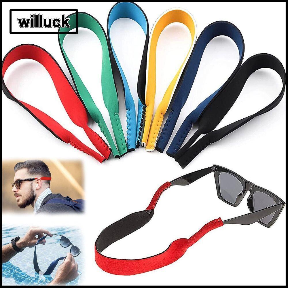 WILLUCK แว่นตากันแดดนุ่มพิเศษ สายคล้องคอปรับได้ ป้องกันตกหาย หลากสี