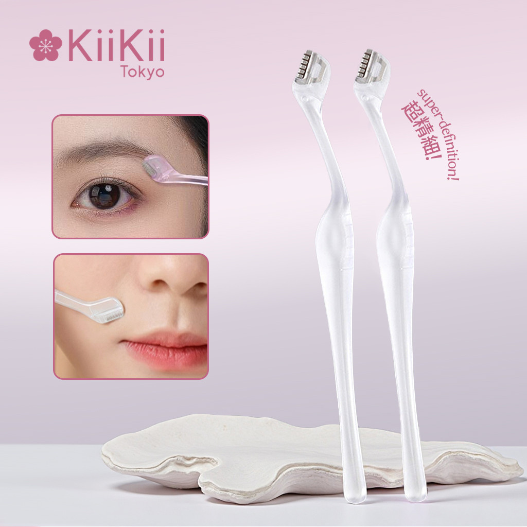 KiiKii Beauty กันคิ้ว ที่กันคิ้ว มีดกันคิ้วไซซ์มินิ สำหรับแต่งทรงคิ้ว 2 ชิ้น ใช้ได้ทุกสภาพผิว