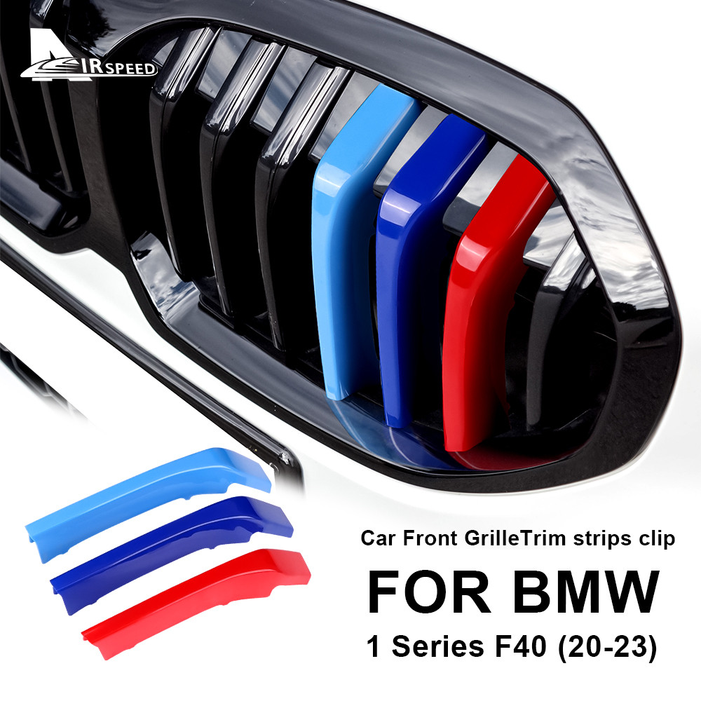 3 ชิ้น/เซ็ต M สี ABS Kidney Grill Bar Grille สําหรับ BMW 1 Series BMW F40 2020-2023 Performance Powe
