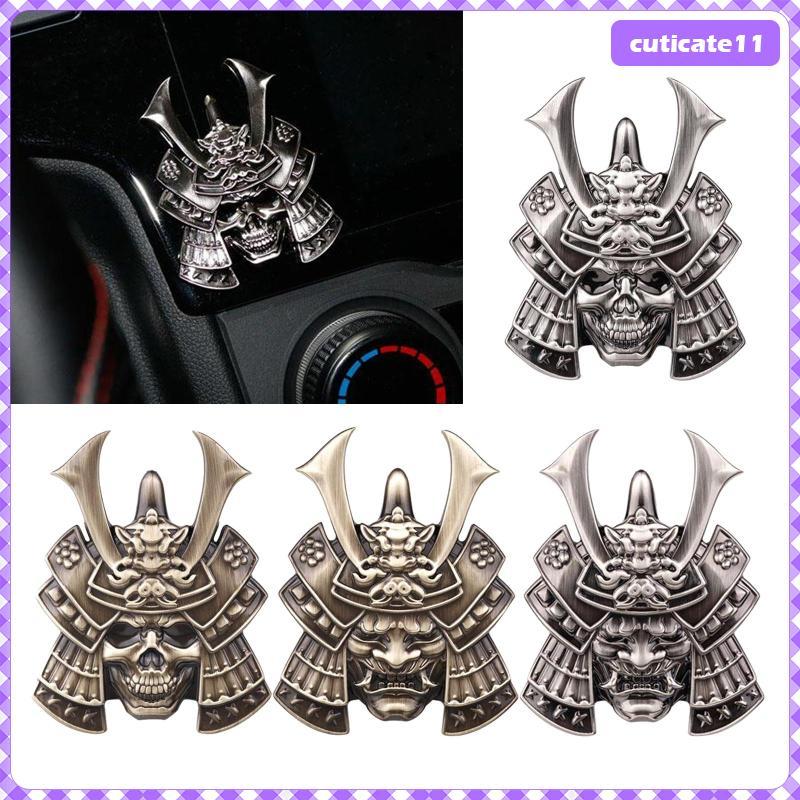 [Cuticate1] Skull Sticker Samurai Mask Japanese Vinyl Decal Universal Style Car Helmet Sticker for M