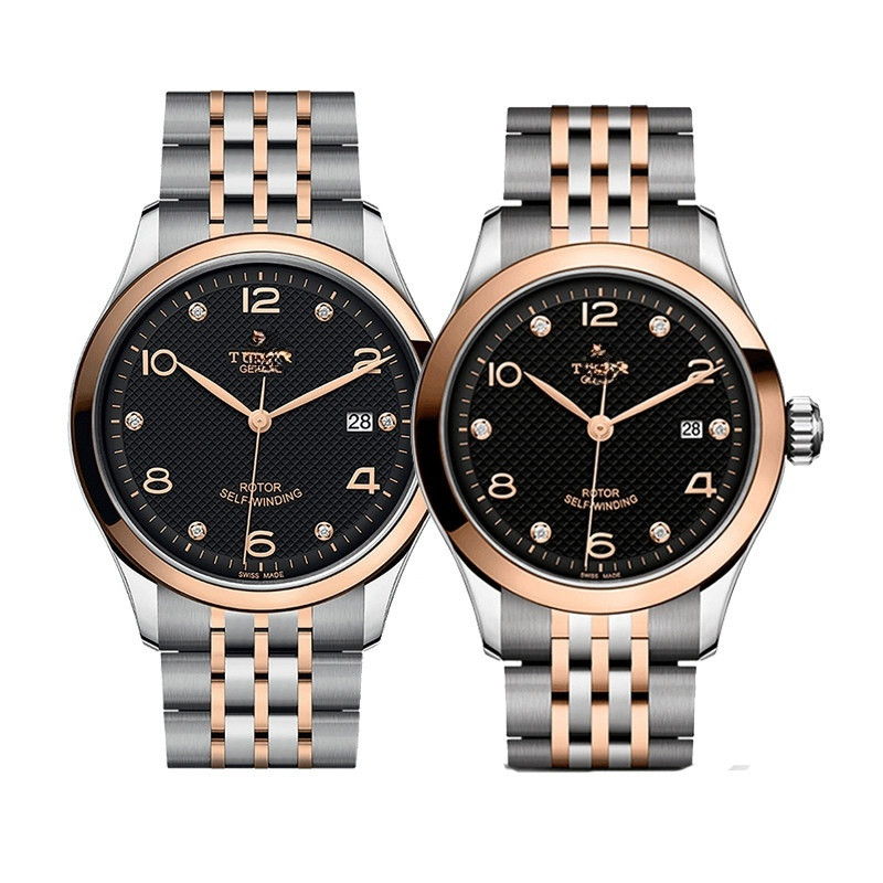 Tudddor1926 Series อัตโนมัติผู้ชายผู้หญิงนาฬิกาคู่ M91651-0004/M91351-0004