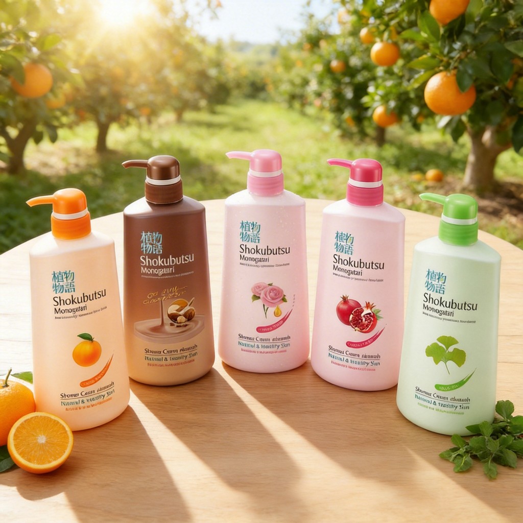 Shokubutsu Monogatari Shower Cream 500ml ซื้อ1ฟรี1 ผิวกระจ่างใส ชุ่มชื้น กลิ่นหอมติดผิว อ่อนโยน